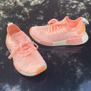 Adidas Originals NMD R1 STLT Women Running Shoes Ash Pink Primeknit Boost Sz 7.5
